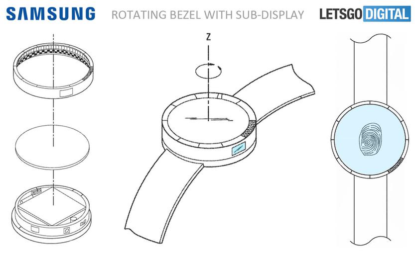 Крутые патенты Samsung для смарт-часов: АКБ в ремешке и сканер под дисплеем