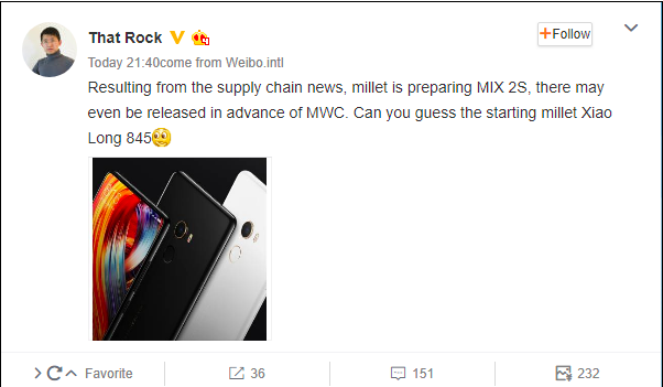 Xiaomi Mi Mix 2s: когда ждать?