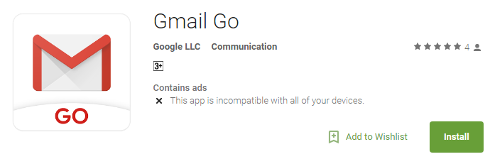В семейство приложений Android Go добавлен облегченный клиент Gmail