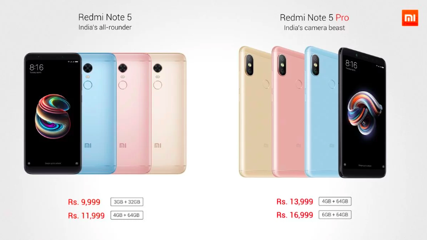 Представлены Xiaomi Redmi Note 5 и Redmi Note 5 Pro
