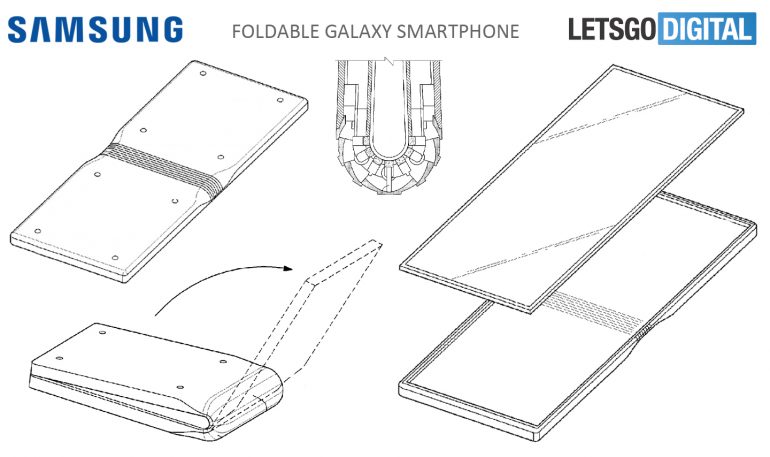 Samsung патентует еще один вариант складного смартфона