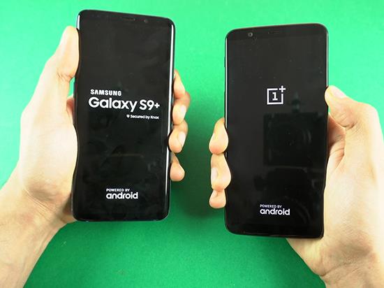 Samsung Galaxy S9+ против OnePlus 5T в тесте на скорость работы