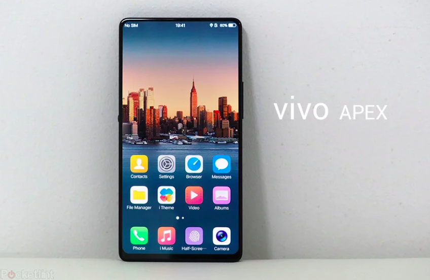Неизвестный тонкорамочный смартфон Vivo на фото