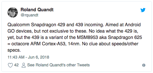 Qualcomm готовит чипы Snapdragon 429 и Snapdragon 439