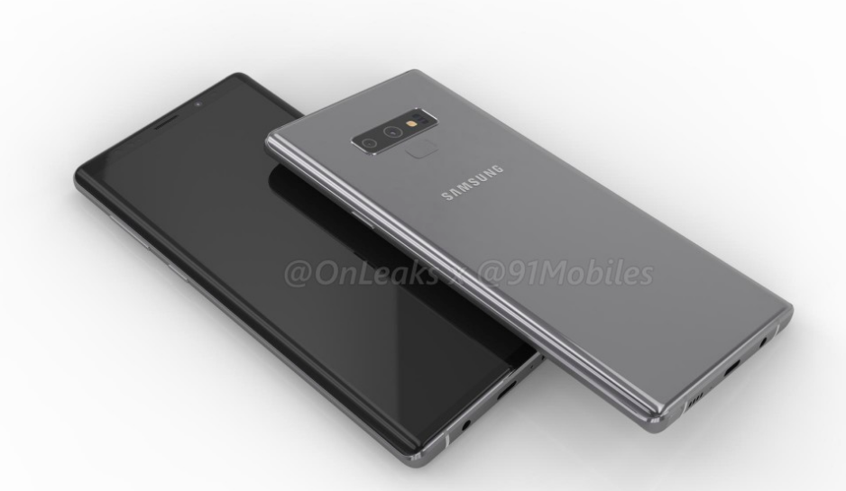 Samsung Galaxy Note 9 показали со всех сторон на 3D-рендере