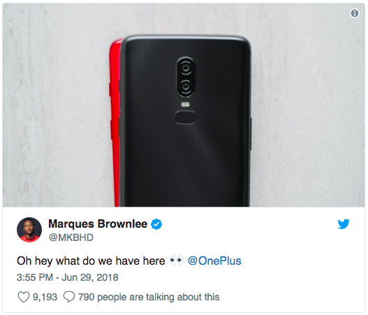 OnePlus 6 оденется в красный