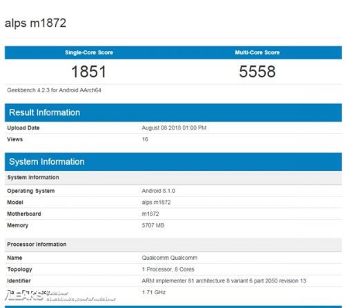Meizu 16X: цена и результаты теста в Geekbench