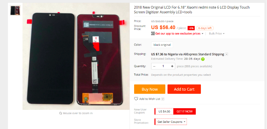 Для еще не представленных Xiaomi Redmi Note 6 и Redmi 6 Plus уже можно прикупить дисплейные модули