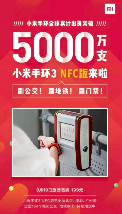 Названа дата старта продаж Xiaomi Mi Band 3 с модулем NFC