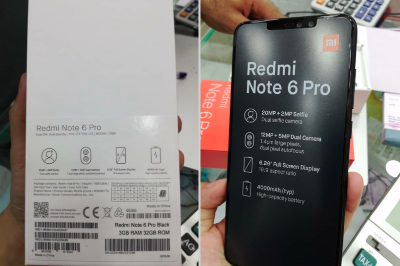 Xiaomi Redmi Note 6 Pro показали на видео
